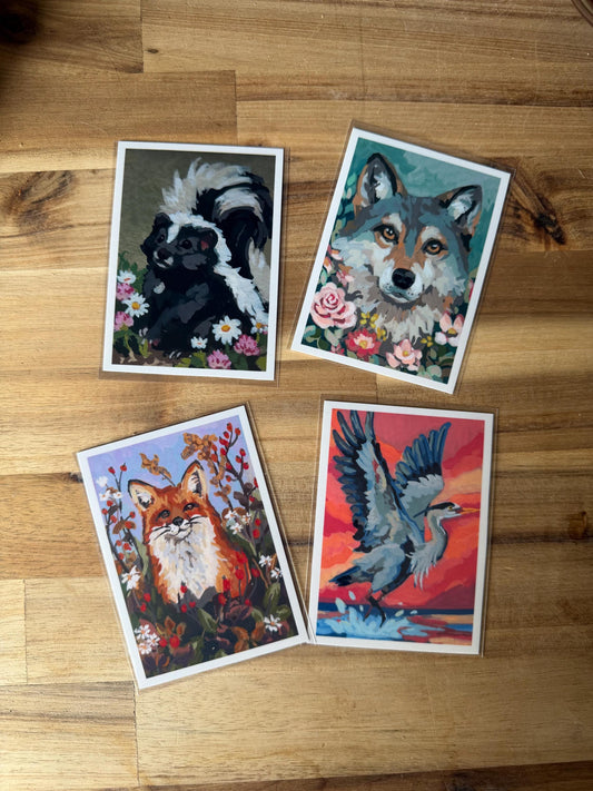 ACEO print pack | Woodland Creatures Collection | set of four prints