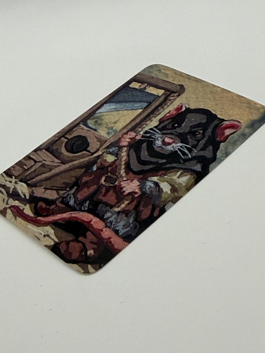 vinyl art sticker, Rat executioner, unique stickers, 3inch durable stickers, fantasy character illustration