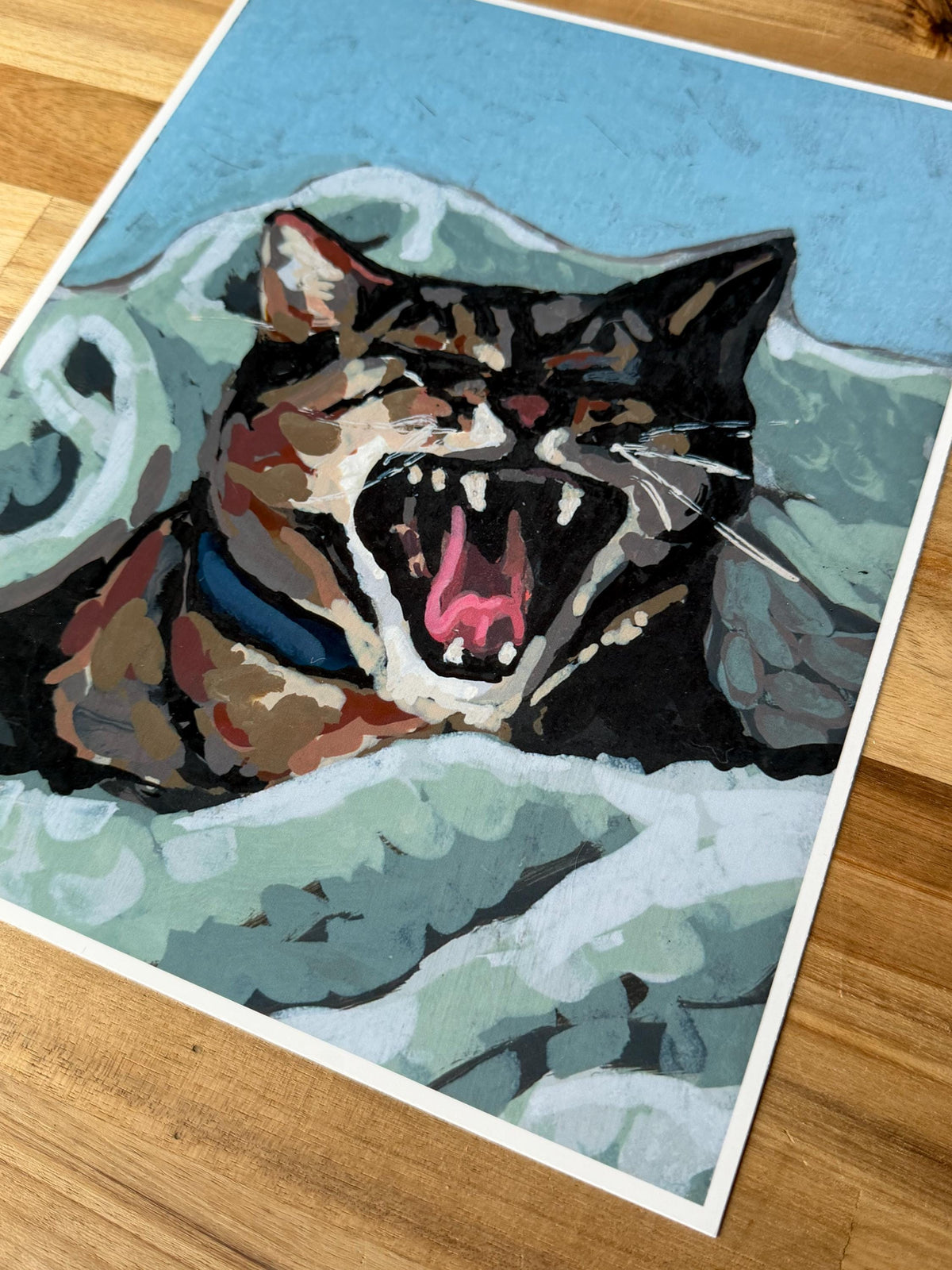 Yawning cat 8x10 fine art print