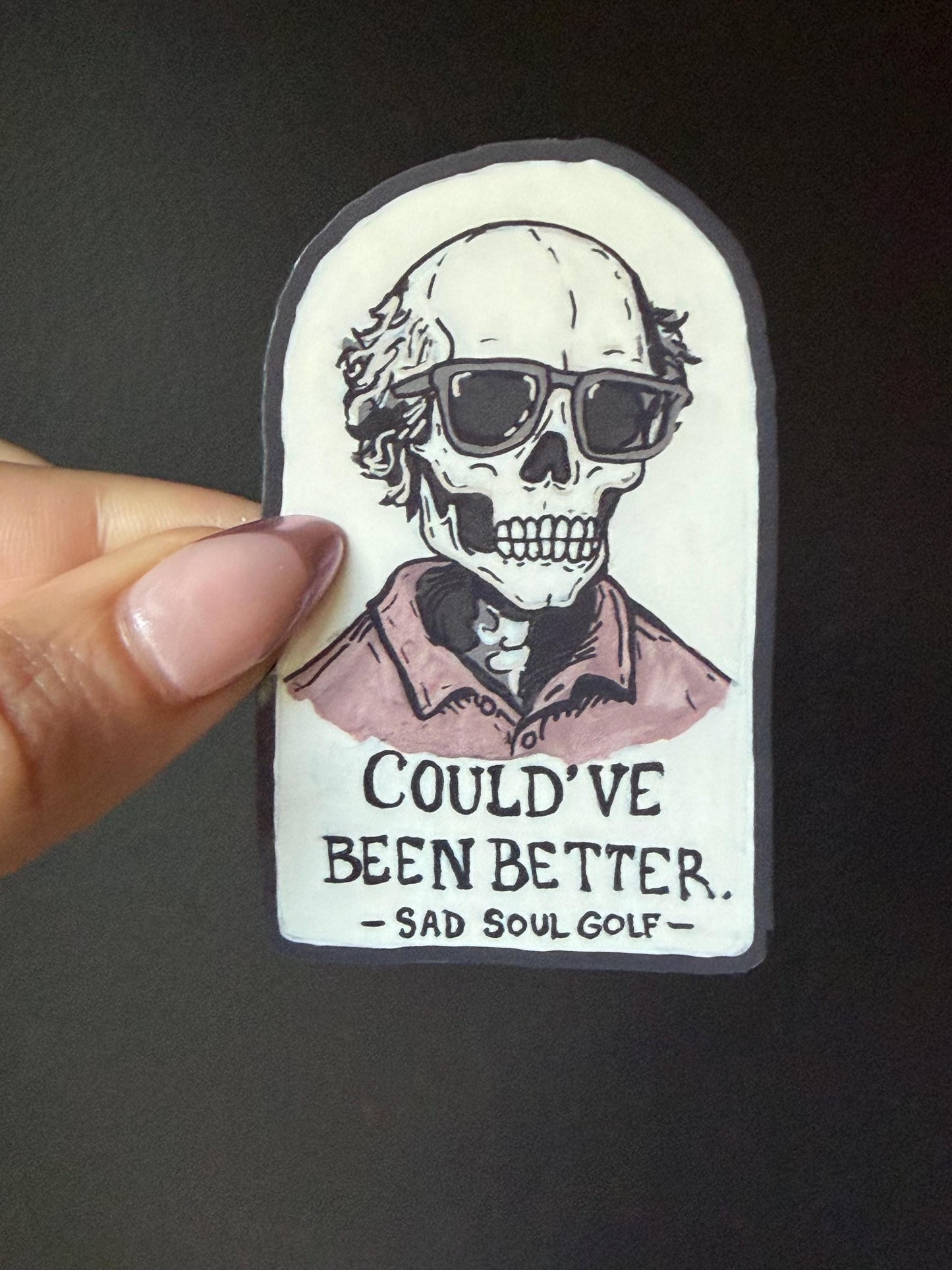 Emo Golfer vinyl sticker - Sad Soul Golf- could have been better