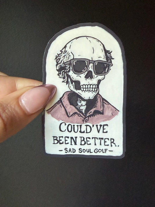 Emo Golfer vinyl sticker - Sad Soul Golf- could have been better