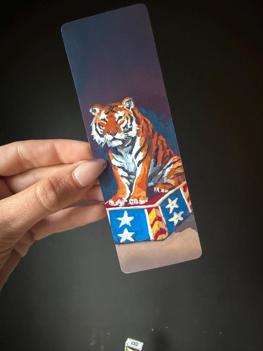 Circus Tiger Bookmark Sticker Set | Original Vintage Art Illustration