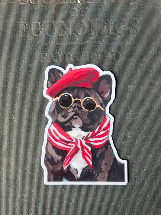 French bulldog frenchie | Original Painted dog Art Decal (3")