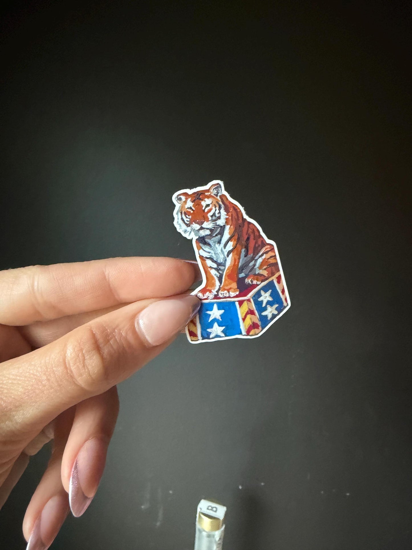 Circus Tiger Bookmark Sticker Set | Original Vintage Art Illustration