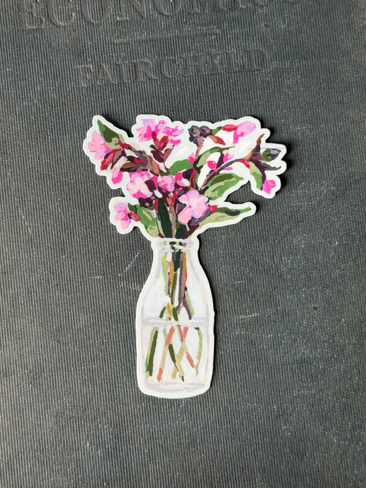Jar of flowers vinyl sticker | Original floral still life (3")
