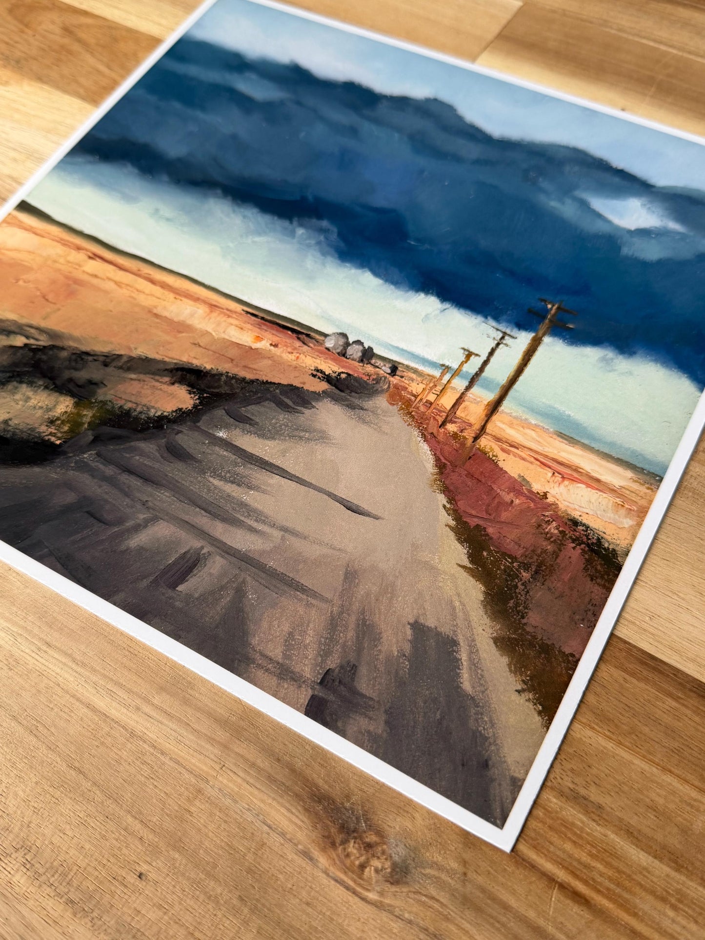 Country road impressionist 8x8 fine art print