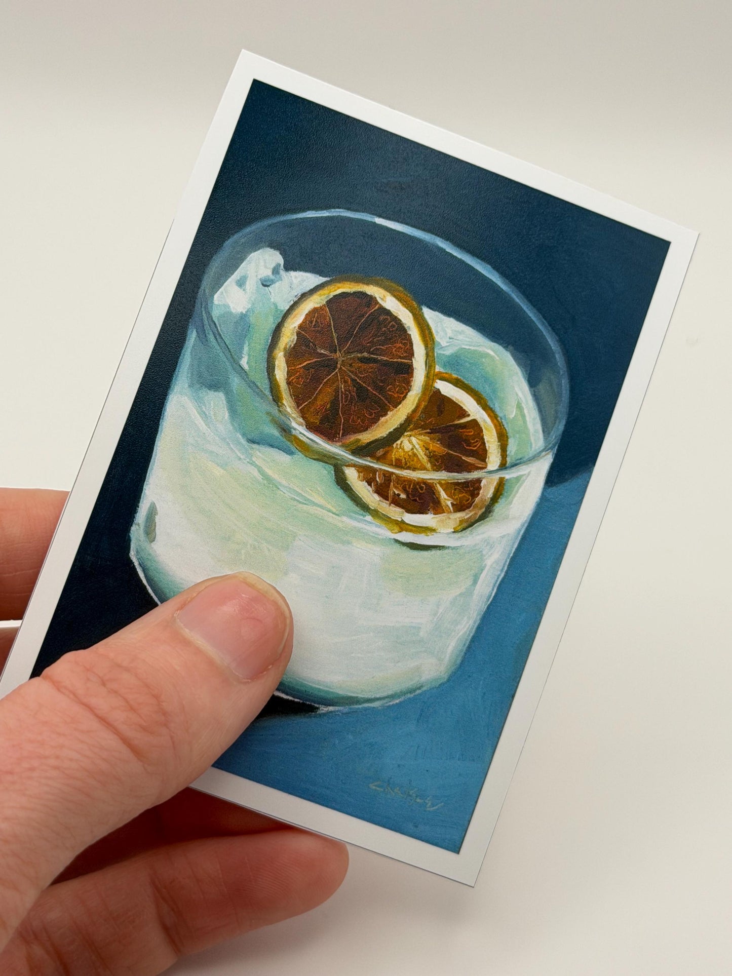 ACEO original art PRINTS, cocktail painting reproductions, tiny art 2.5x3.5 inches