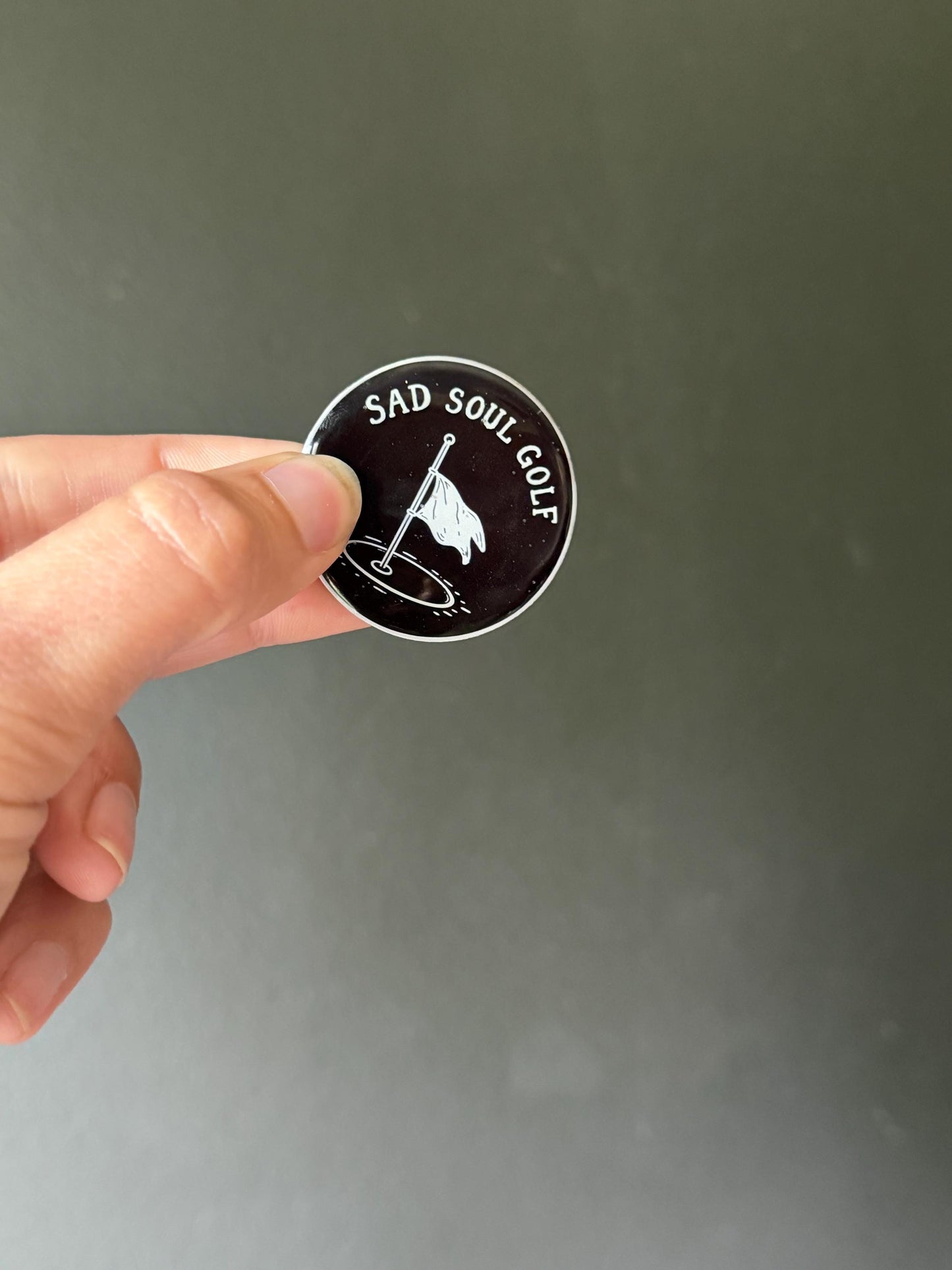 Funny Golf Ball Marker | Sad Soul Golf emo Skull Ball Marker | Handmade UV Resin Golf Gift for Golfer