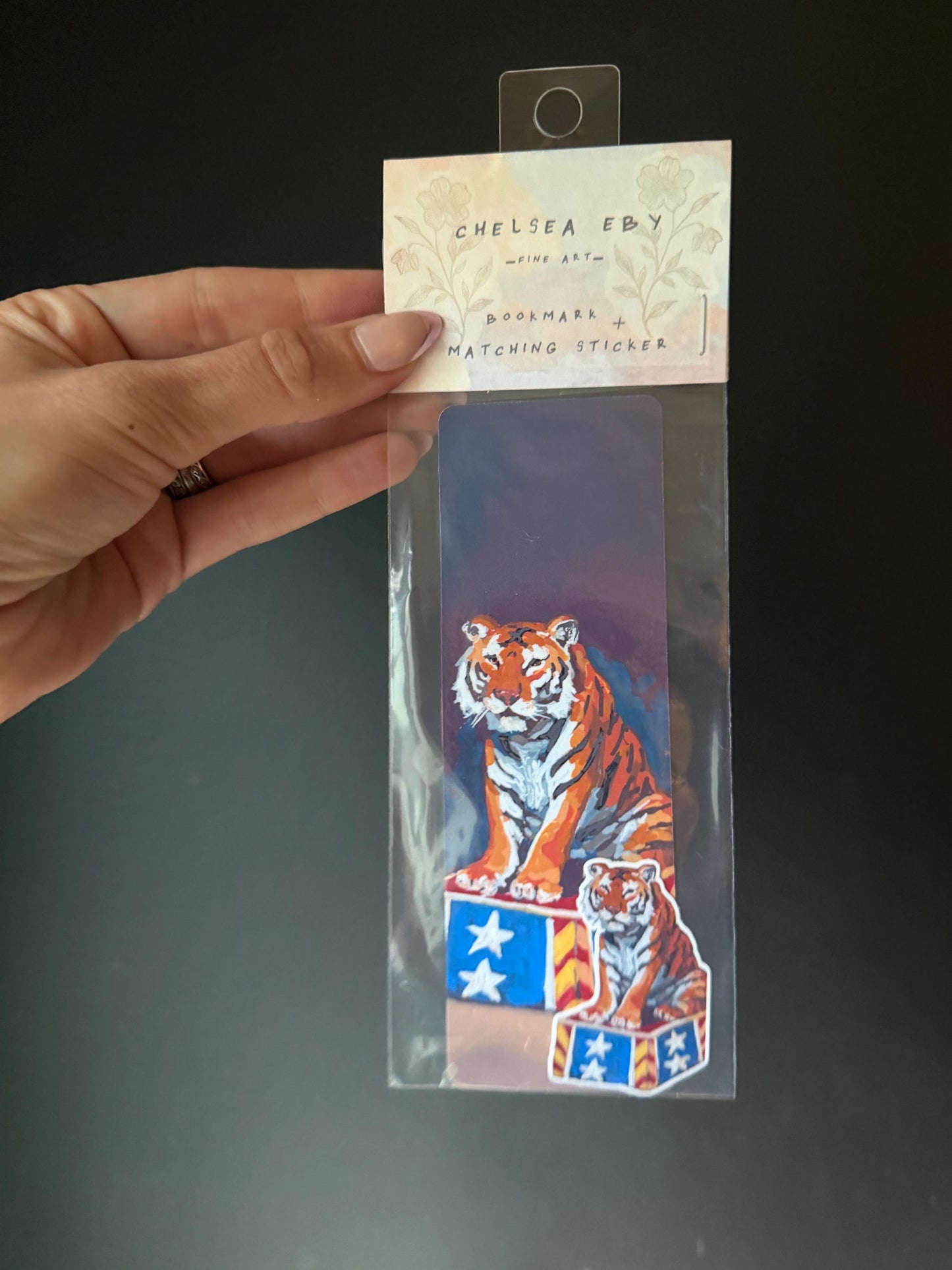 Circus Tiger Bookmark Sticker Set | Original Vintage Art Illustration