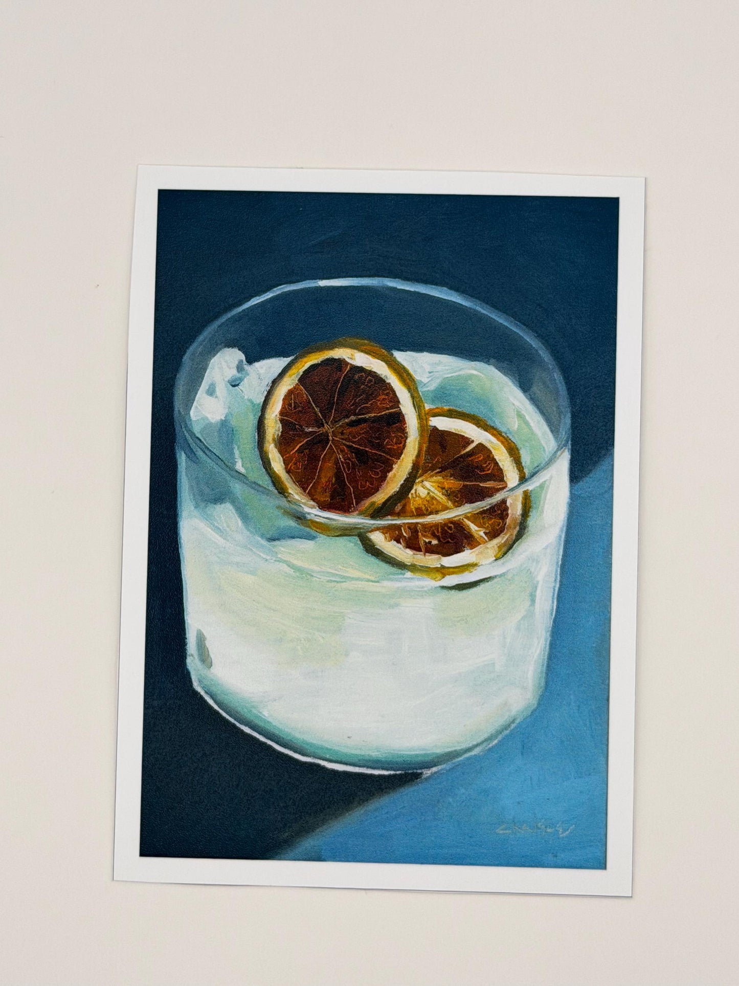ACEO original art PRINTS, cocktail painting reproductions, tiny art 2.5x3.5 inches