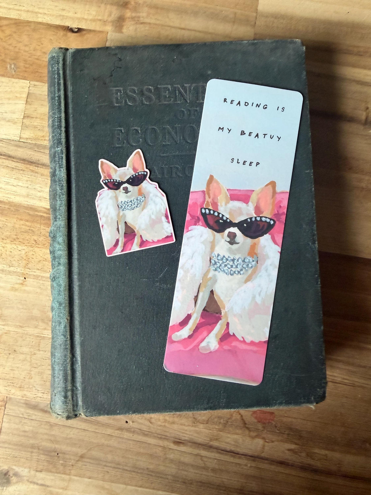 Chihuahua Bookmark Sticker Set | Reading Is My Beauty Sleep Art