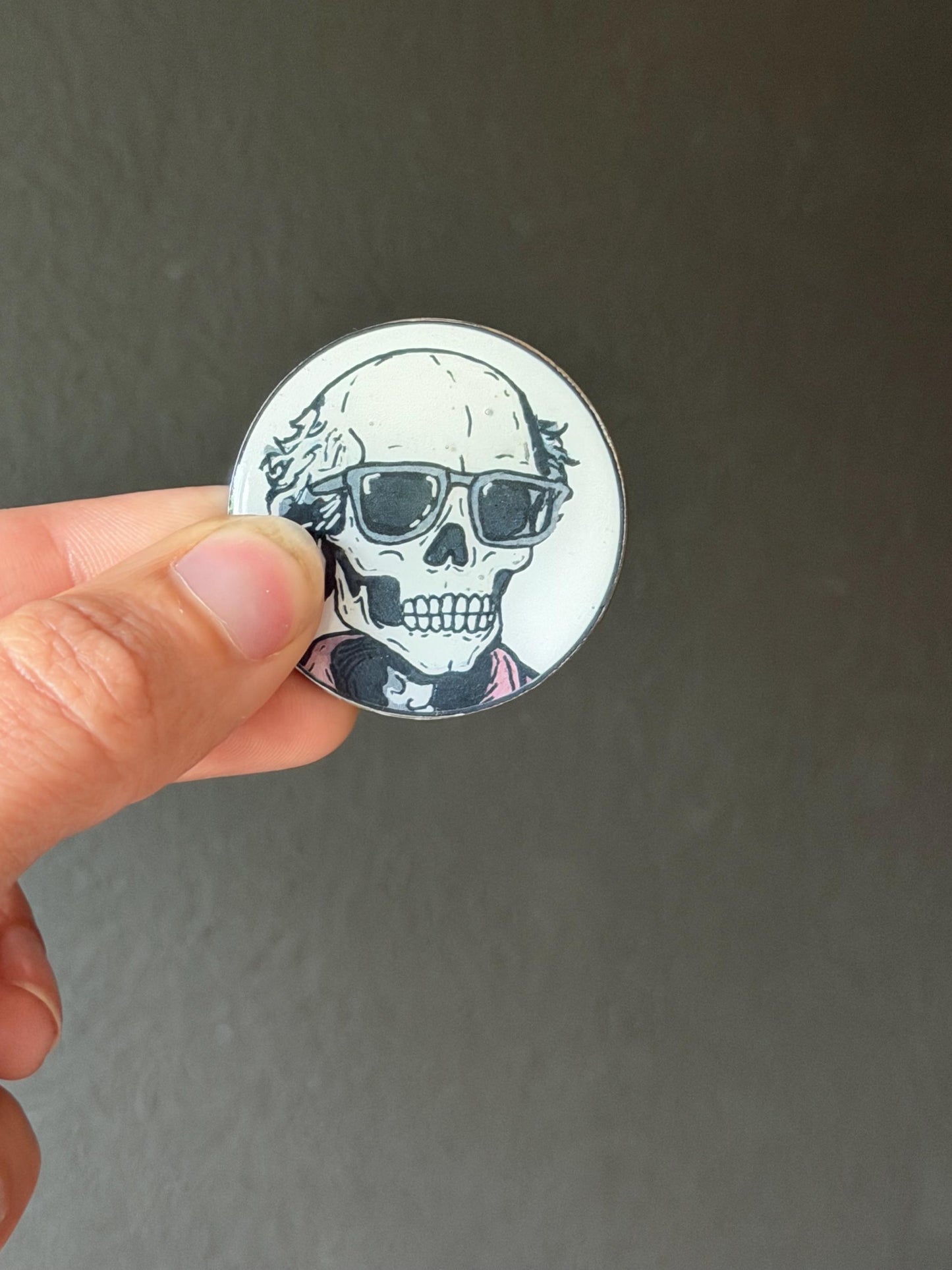Funny Golf Ball Marker | Sad Soul Golf emo Skull Ball Marker | Handmade UV Resin Golf Gift for Golfer
