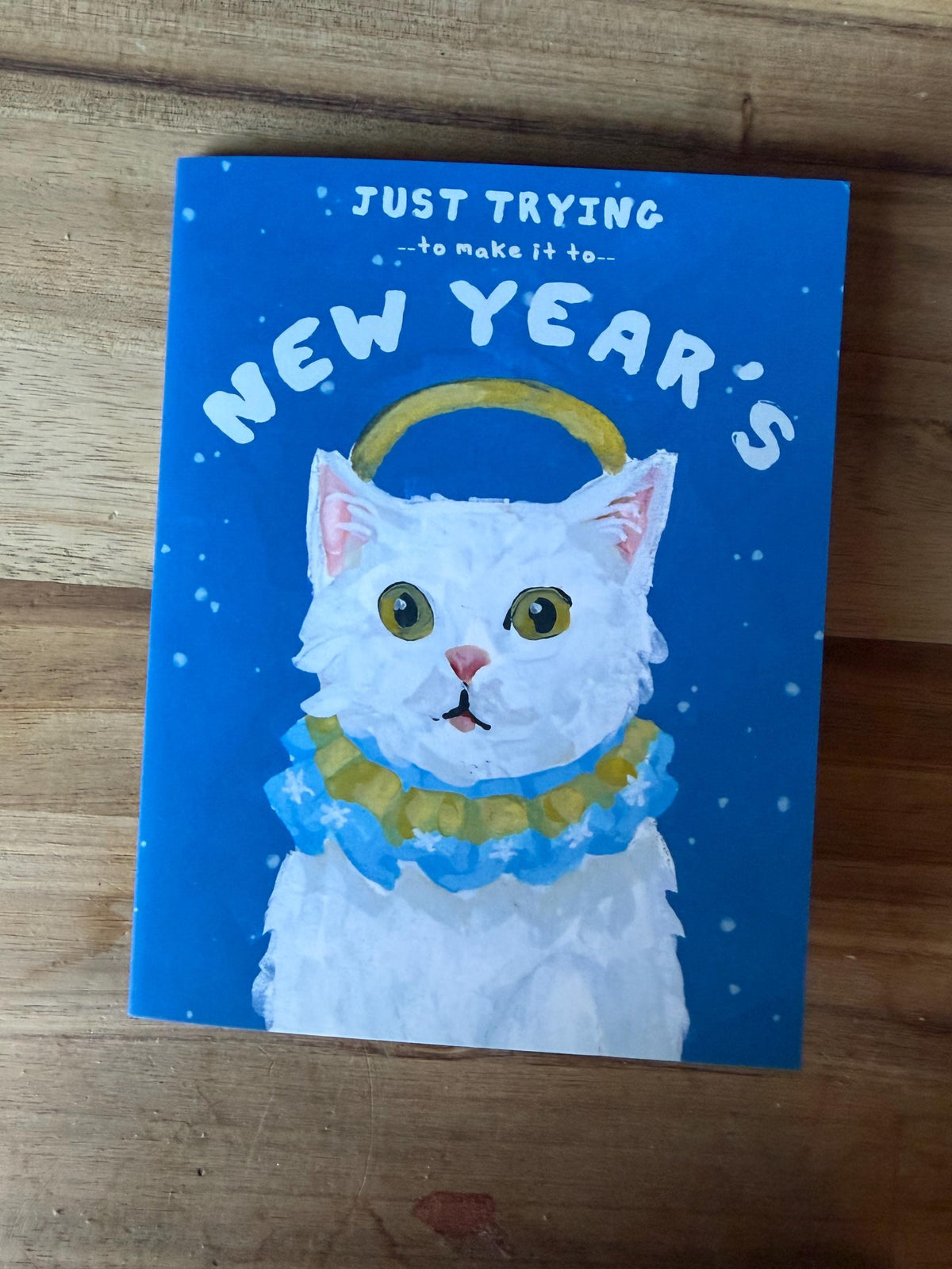 humorous cat christmas Greeting Card (Blank Inside)