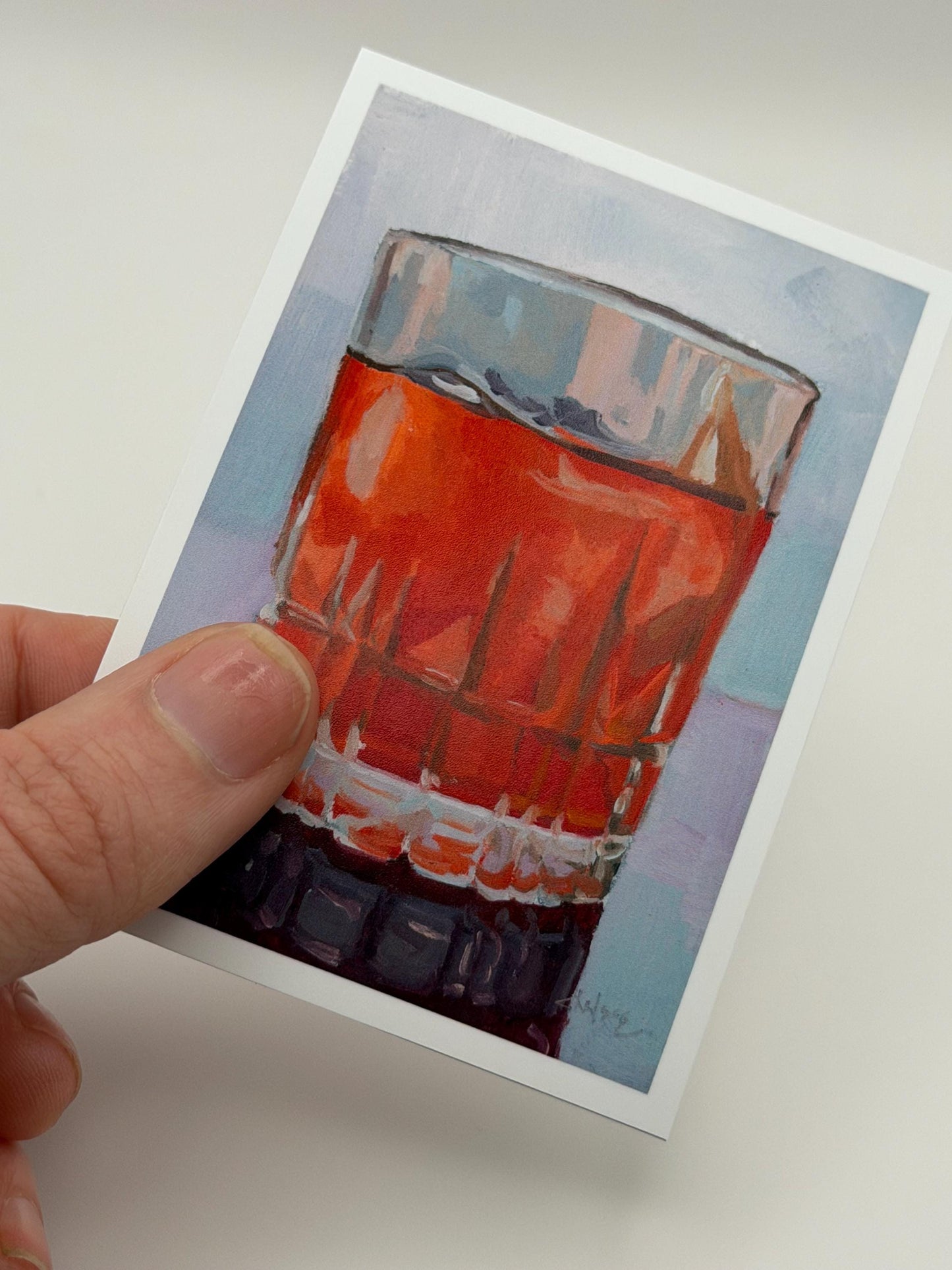 ACEO original art PRINTS, cocktail painting reproductions, tiny art 2.5x3.5 inches