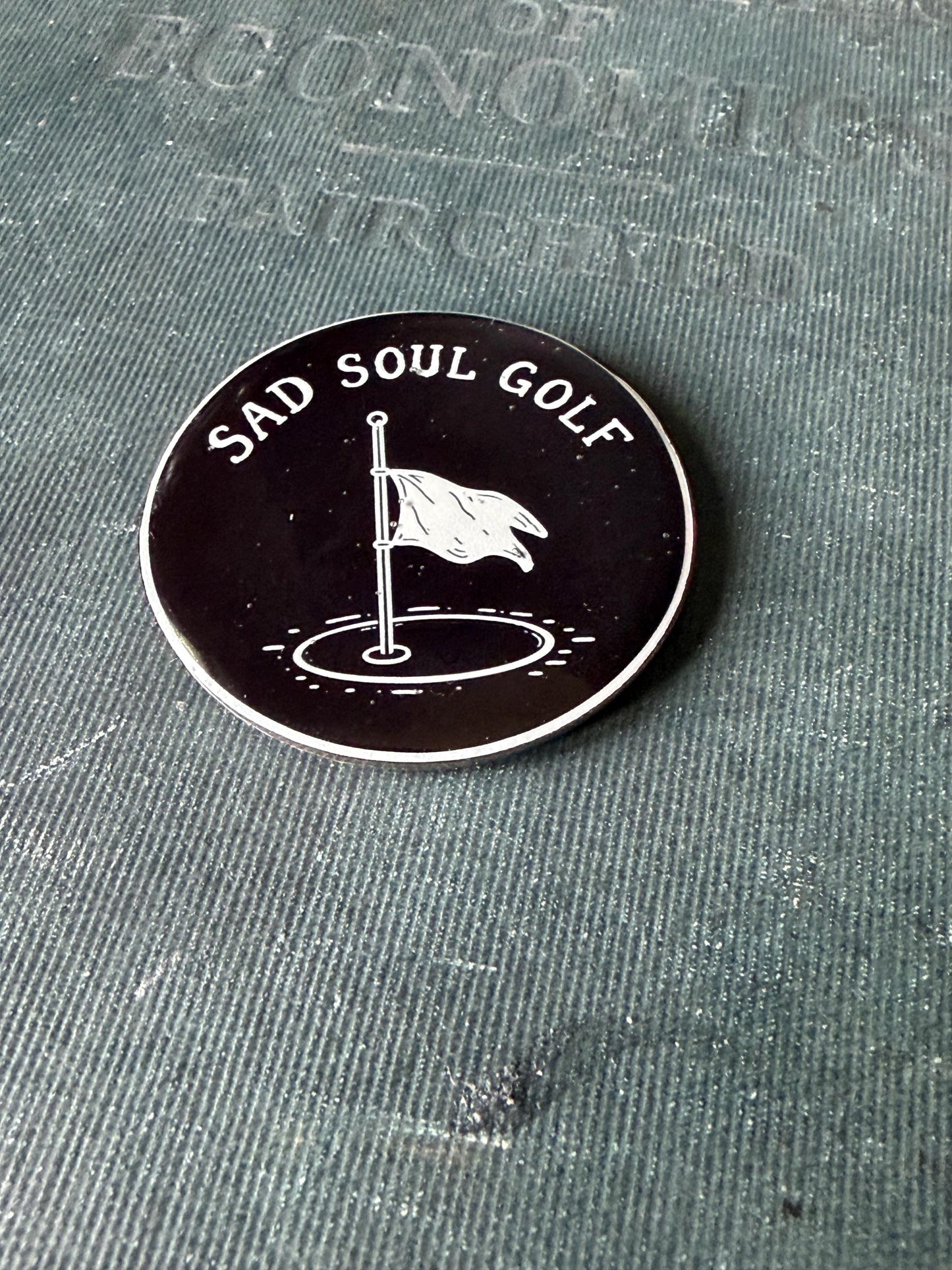 Funny Golf Ball Marker | Sad Soul Golf emo Skull Ball Marker | Handmade UV Resin Golf Gift for Golfer
