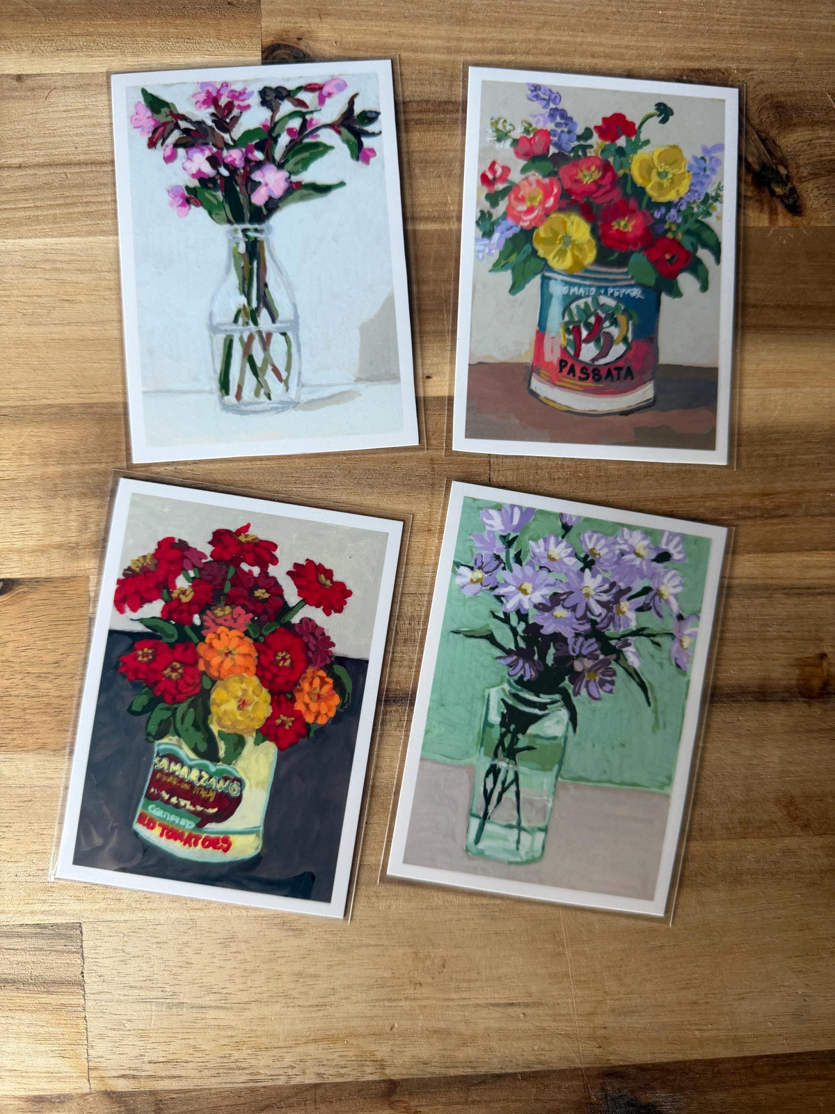 ACEO print pack | Floral illustration collection | set of four prints