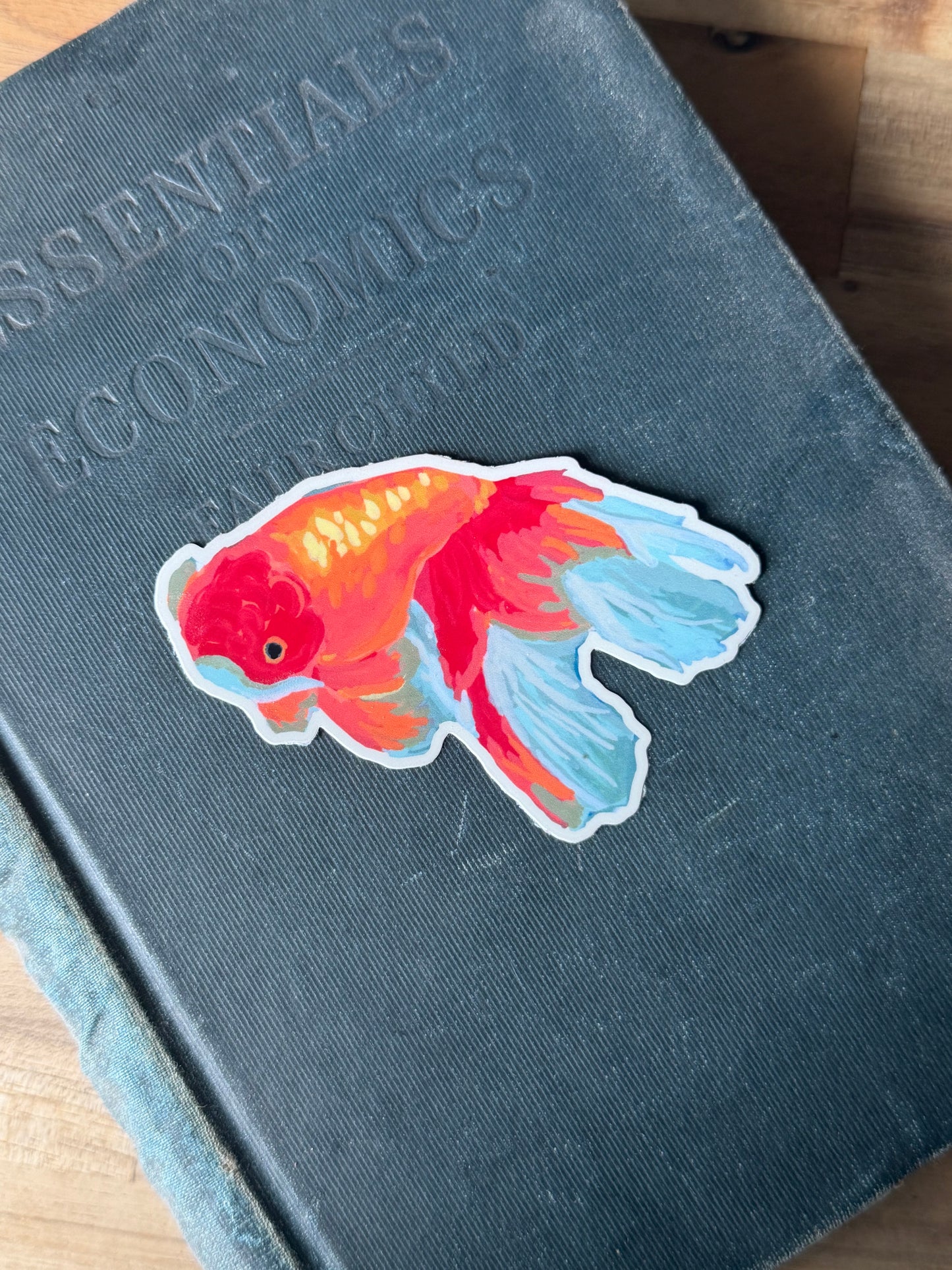 Goldfish 3" vinyl sticker, original illustration
