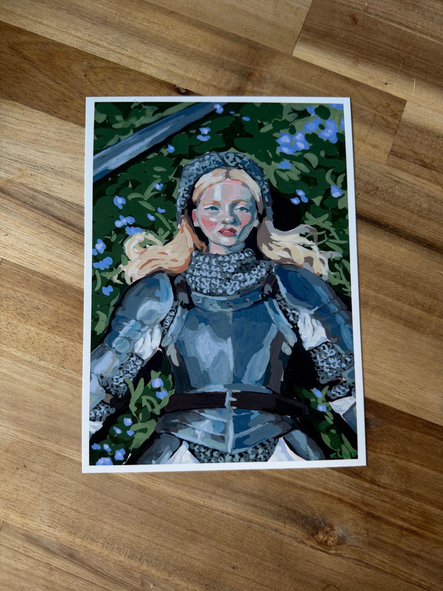 woman warrior, female knight fantasy art print