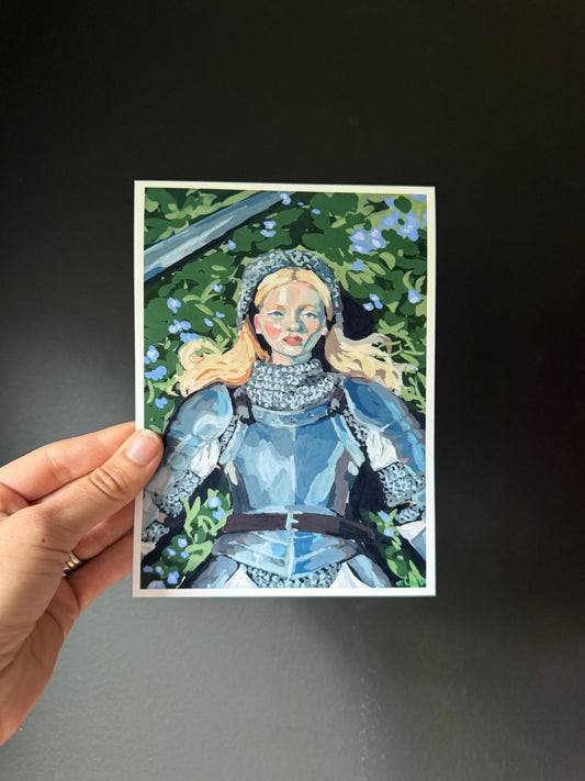 woman warrior, female knight fantasy art print