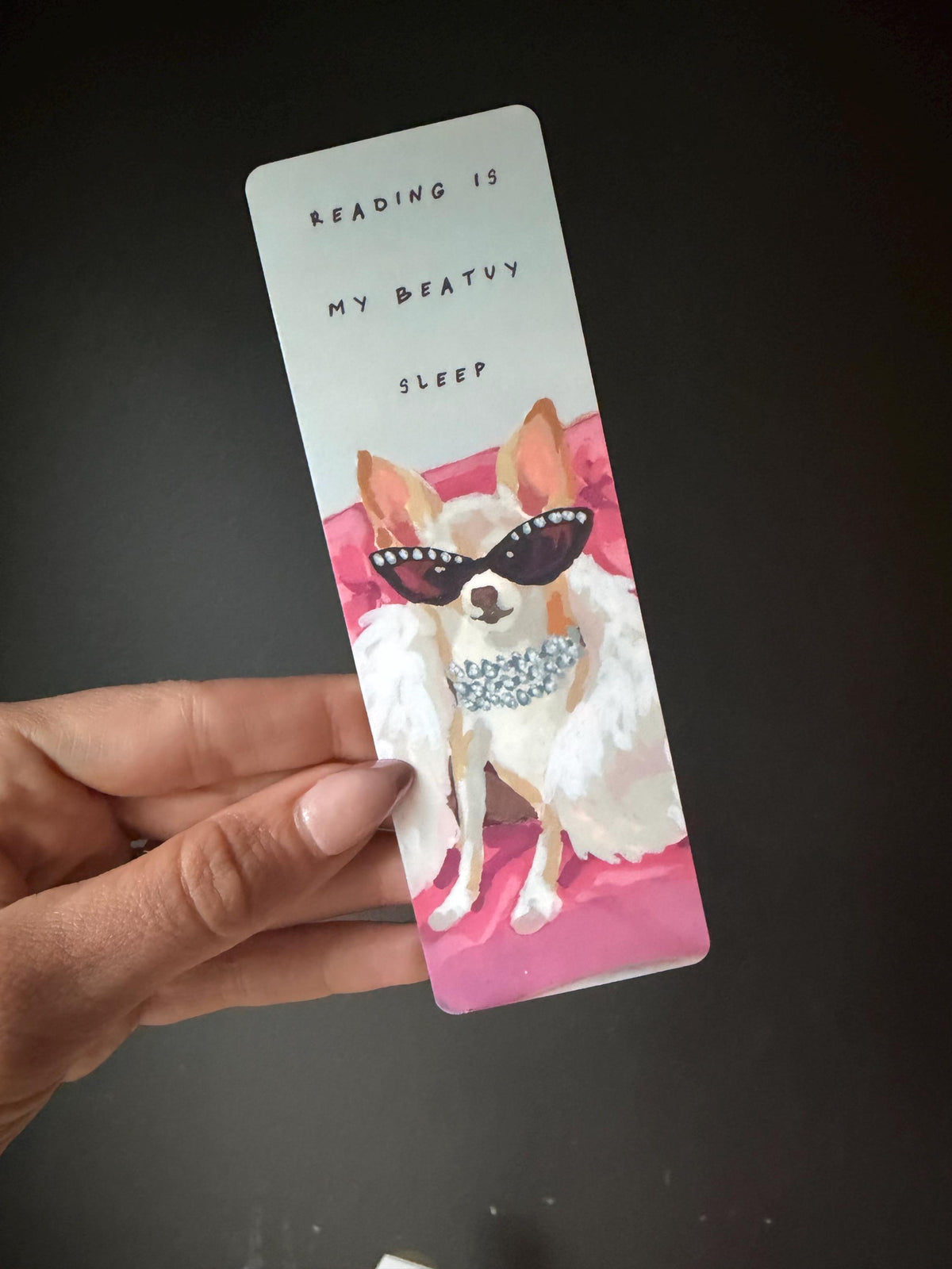 Chihuahua Bookmark Sticker Set | Reading Is My Beauty Sleep Art