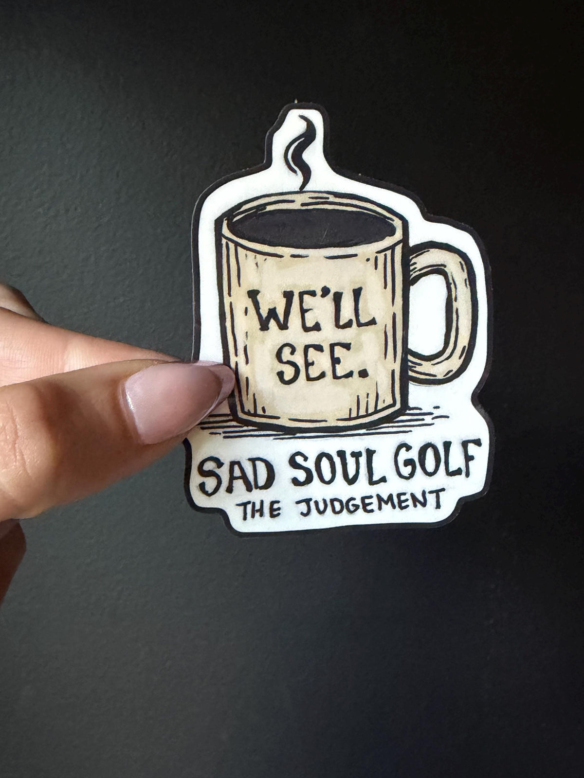 Emo Golfer vinyl sticker - Sad Soul Golf- The judgement