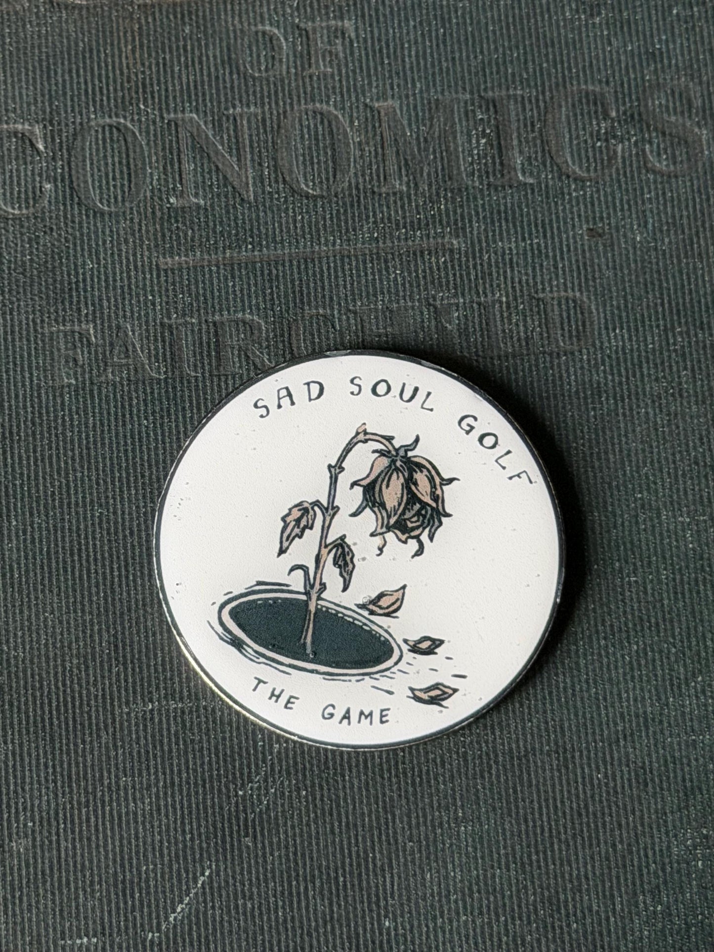 emo Golf Ball Marker | Wilted Rose Skeleton Golf Accessory