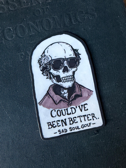 Emo Golfer vinyl sticker - Sad Soul Golf- could have been better