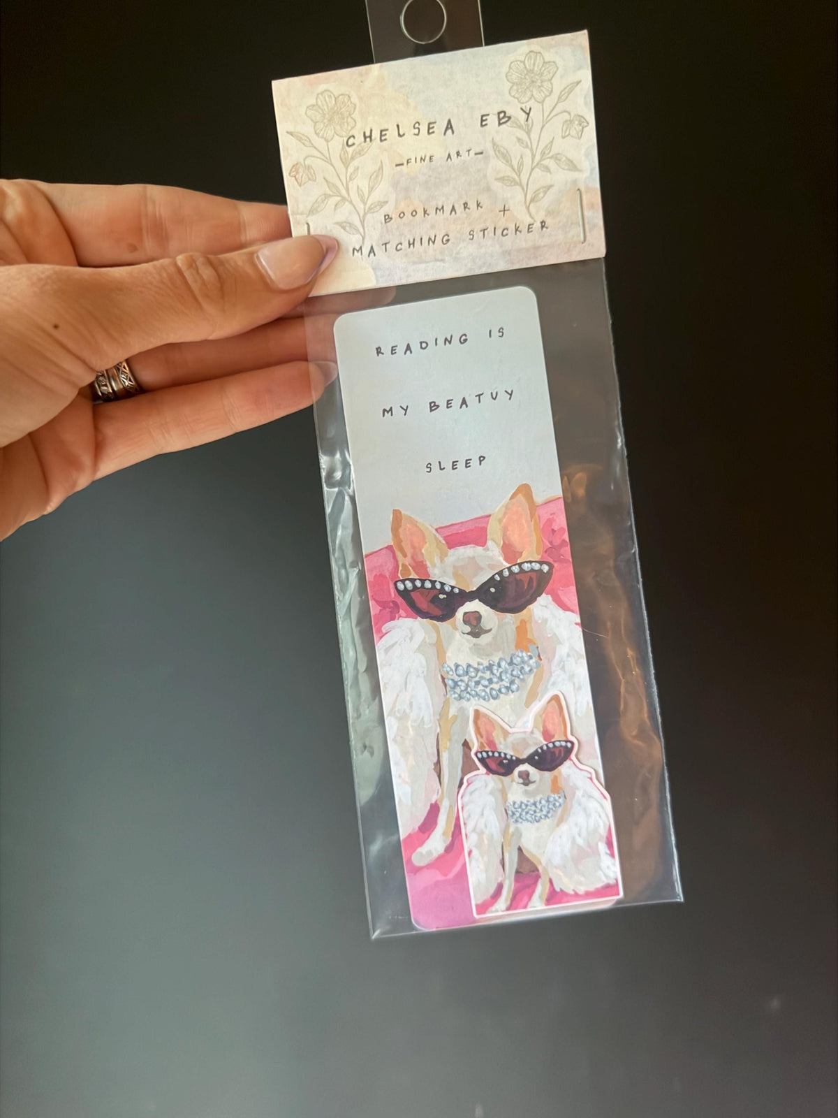 Chihuahua Bookmark Sticker Set | Reading Is My Beauty Sleep Art