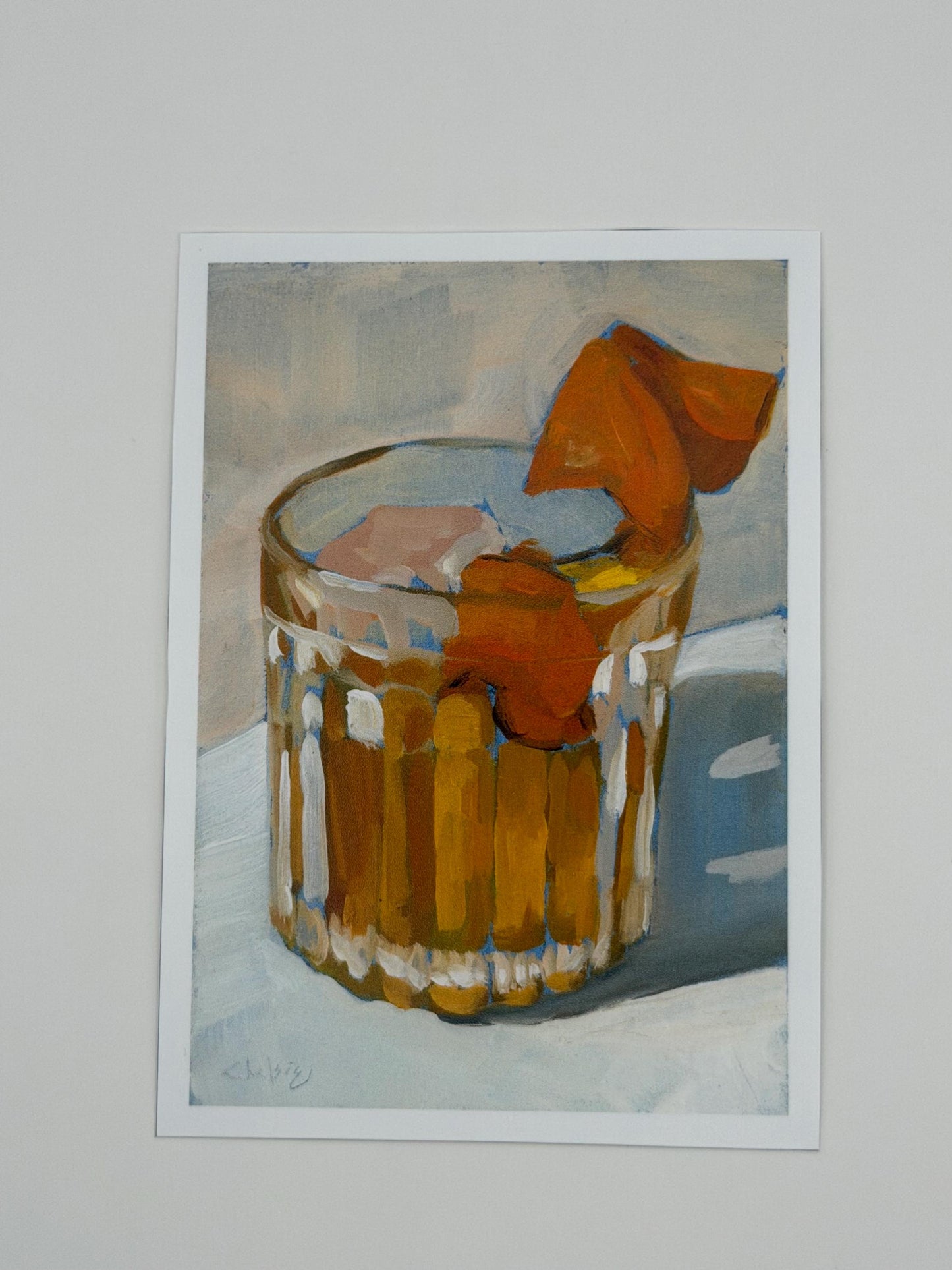 ACEO original art PRINTS, cocktail painting reproductions, tiny art 2.5x3.5 inches