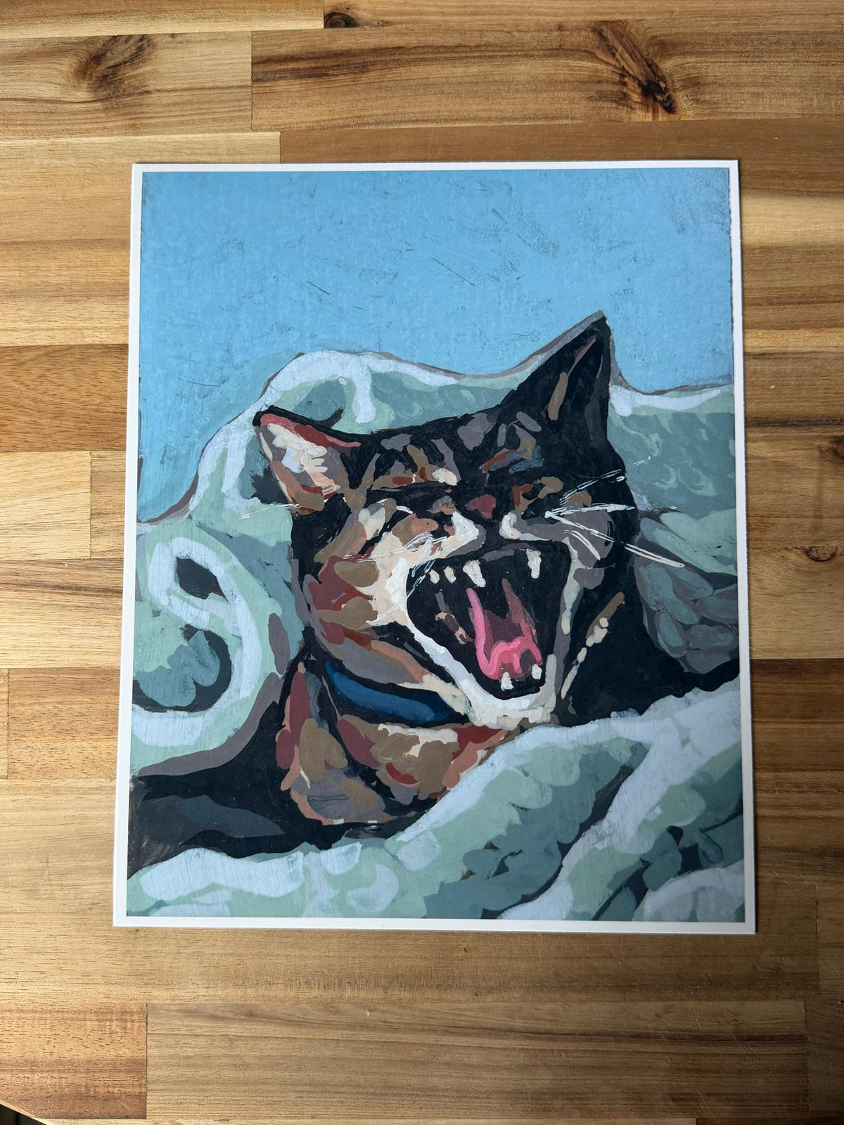 Yawning cat 8x10 fine art print