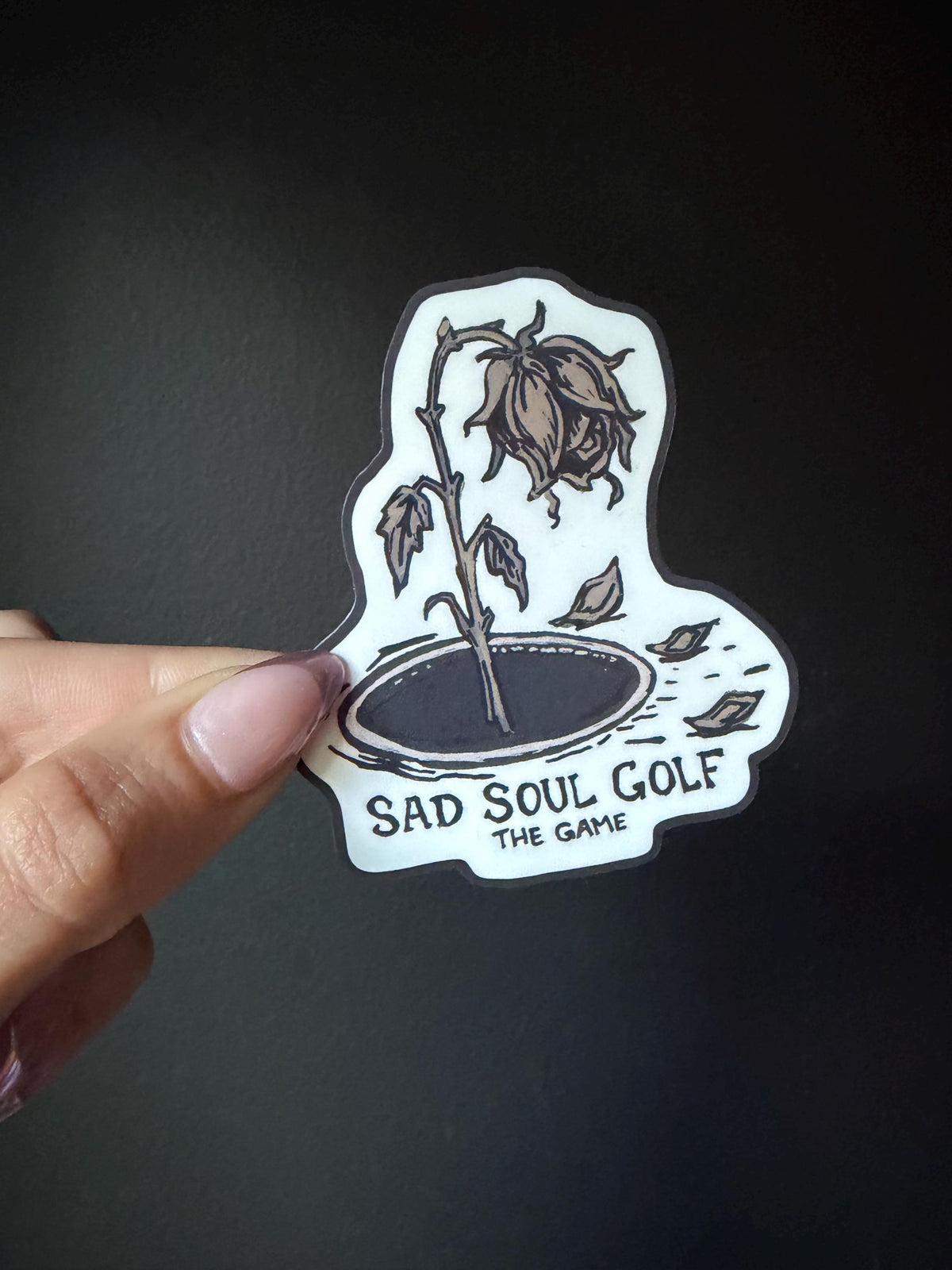 Emo Golfer vinyl sticker - Sad Soul Golf- the game