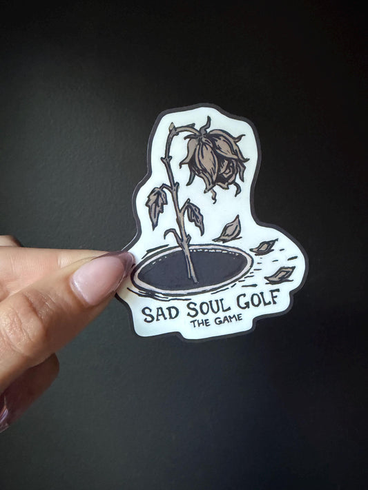 Emo Golfer vinyl sticker - Sad Soul Golf- the game